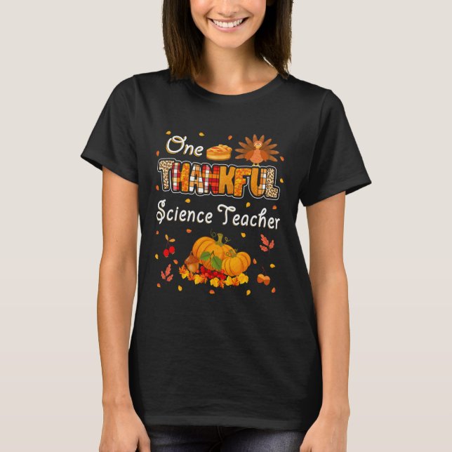 T-shirt Un professeur de sciences reconnaissant feuilles d (Devant)