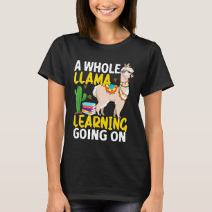 T-shirt Un professeur d'élève d'apprentissage de lama enti
