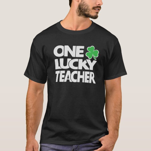 T-shirt Un Professeur Heureux La Saint Patrick (Devant)