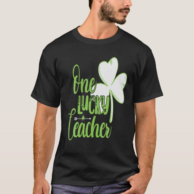 T-shirt Un Professeur Heureux La Saint Patrick (Devant)