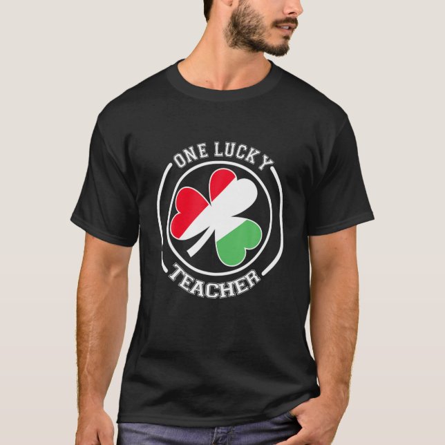 T-shirt Un Professeur Heureux La Saint Patrick (Devant)