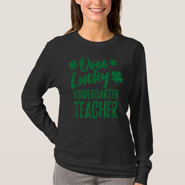 T-shirt Un Professeur Lucky de maternelle St Patrick S Day (Devant)