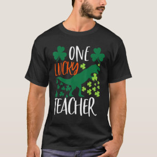 T-shirt Un Professeur Lucky Dinosaur Funny St Patricku2019
