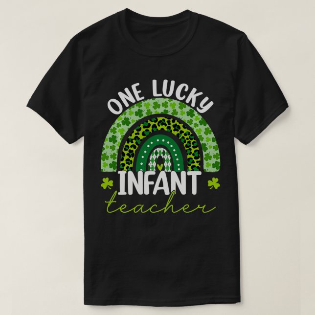 T-shirt Un Professeur Lucky Infant Rainbow Saint Patricks  (Design devant)