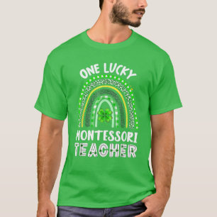 T-shirt Un Professeur Lucky Montessori Rainbow St Patrick’