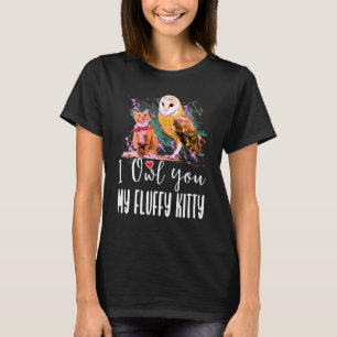 T-shirt Un propriétaire de chat et de hibou, dicton d'anim