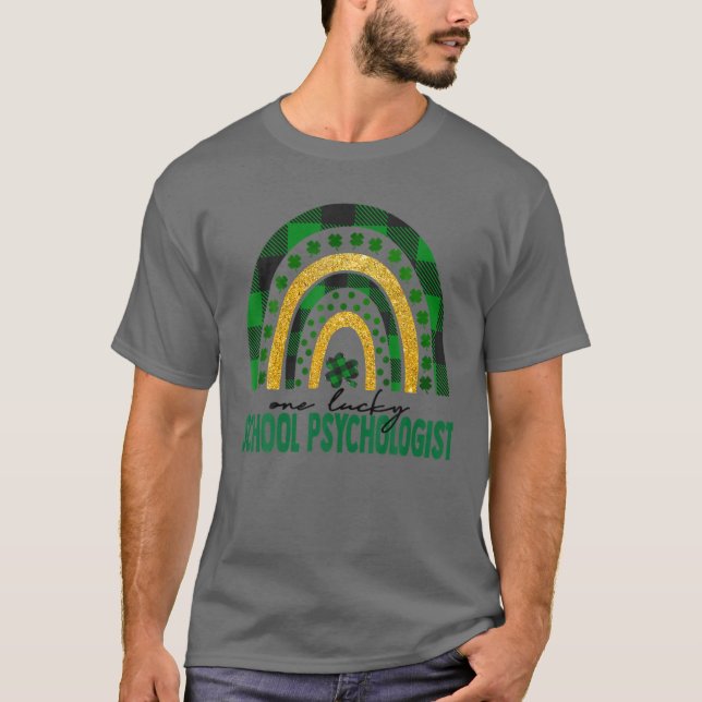 T-shirt Un psychologue de Lucky School St patrick arc-en-c (Devant)