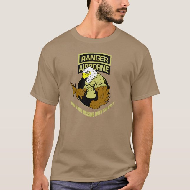 T-shirt Un Ranger de l'Armée de terre en vol "Messager ave (Devant)