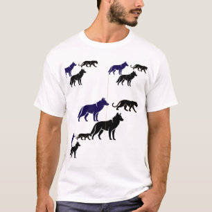 T-shirt Un rassemblement d'esprits sauvages : loup, panthè