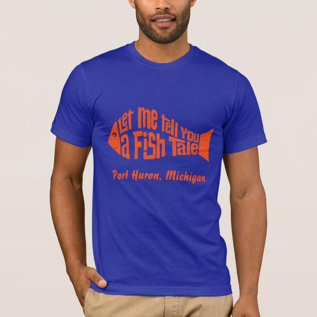 T-shirt Un récit de poisson Customisé (Devant)