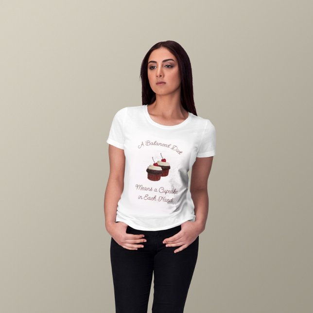 T-shirt Un régime équilibré délicieux à deux chocolats gât (Créateur téléchargé)