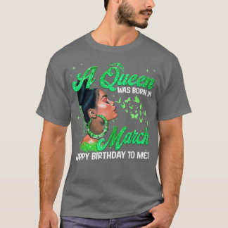 T-shirt Un Reines Sont Nés En Mars Saint Patrick's Day 202
