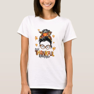 T-shirt Un Remerciement Nannie Messy Bun Funny Automne Aut