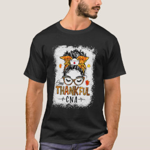 T-shirt Un Remerciements Cna Messy Bun Automne Automne Chu