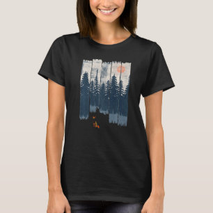 T-shirt Un Renard Dans La Nature Sauvage Coucher De Soleil