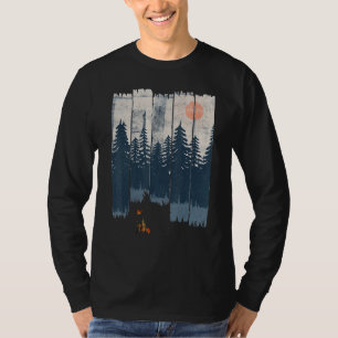 T-shirt Un Renard Dans La Nature Sauvage Coucher De Soleil