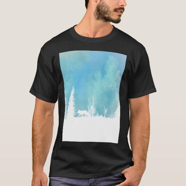 T-shirt Un Renard Dans Le Far (Devant)