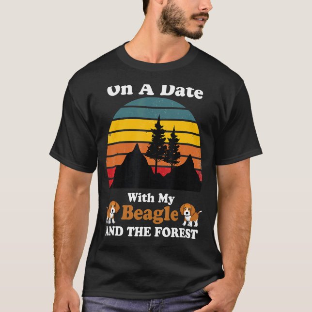 T-shirt Un Rendez-Vous Avec Mon Beagle Et La Forêt Pour Ch (Devant)