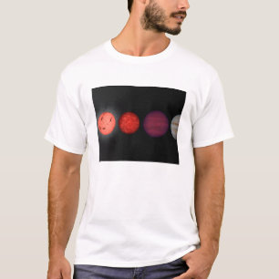 T-shirt Un rendu d'artiste comparant nains bruns