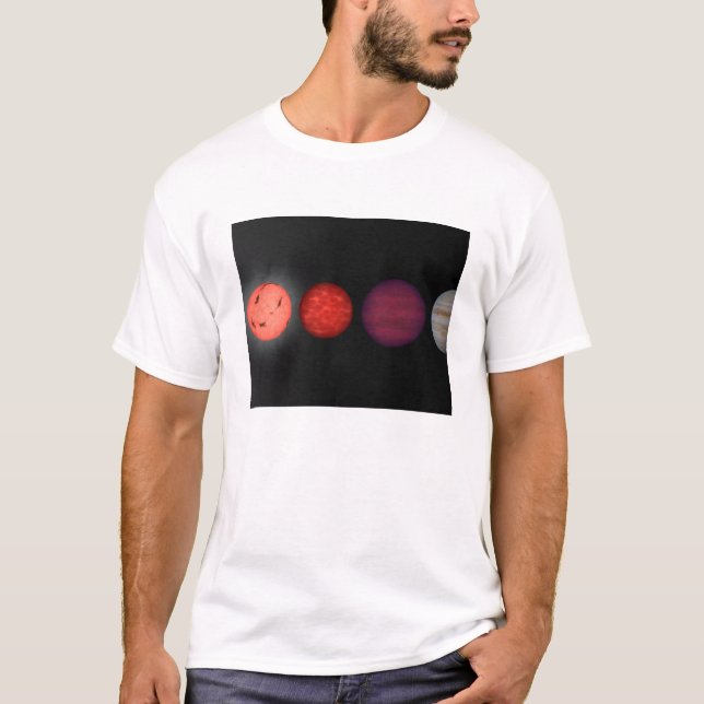 T-shirt Un rendu d'artiste comparant nains bruns (Devant)