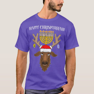 T-shirt Un renne de Noël juif heureux Chrismukkah T-Shir