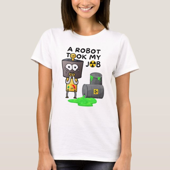 T-shirt Un Robot A Pris Mon Travail (Devant)