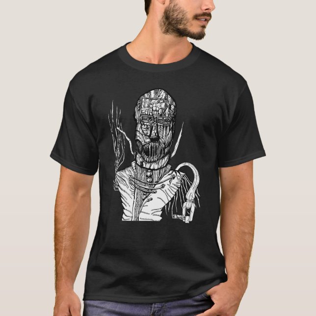 T-shirt Un robot utile sera heureux de vous aider à fêter  (Devant)