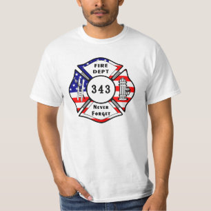 T-shirt Un sapeur-pompier 9/11 n'oublient jamais 343