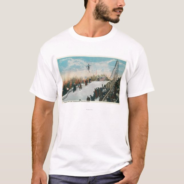 T-shirt Un saut de tournoi de ski (Devant)