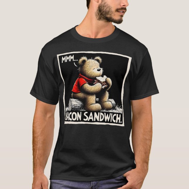 T-shirt Un savoureux sandwich au bacon (Devant)