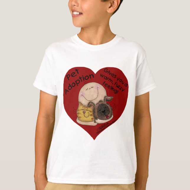T-shirt Un Sentiment Chaud Et Fou ! Cœur (Devant)