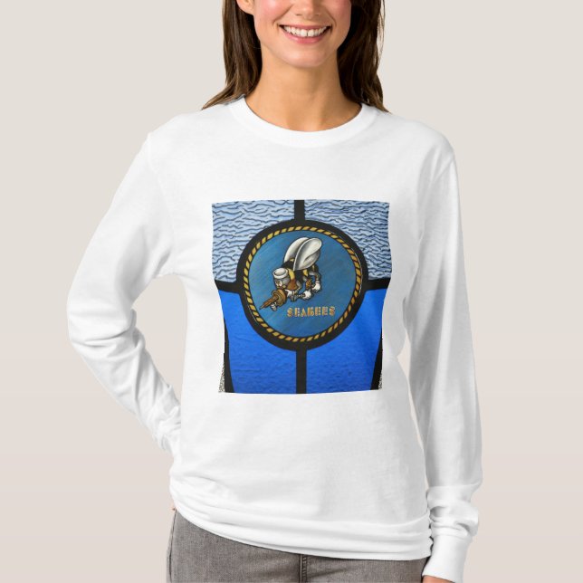 T-shirt Un seul logo Seabee (Devant)