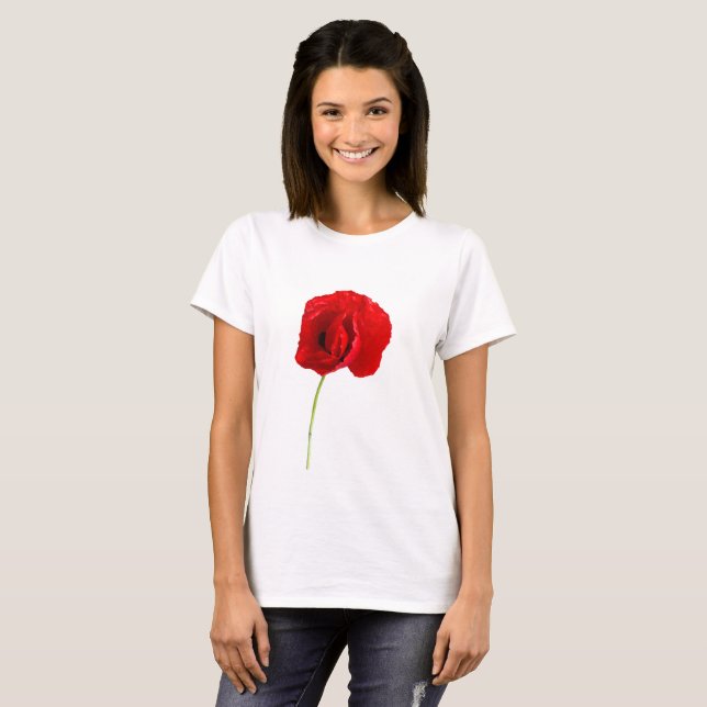 T-shirt Un seul pavot (Devant entier)