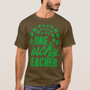 T-shirt Un Shamrock enseignant chanceux Rainbow Clover St 
