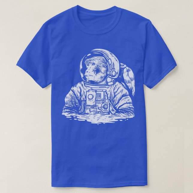 T-shirt Un Singe Dans Un Costume Spatial Un Astronaut Drôl (Design devant)