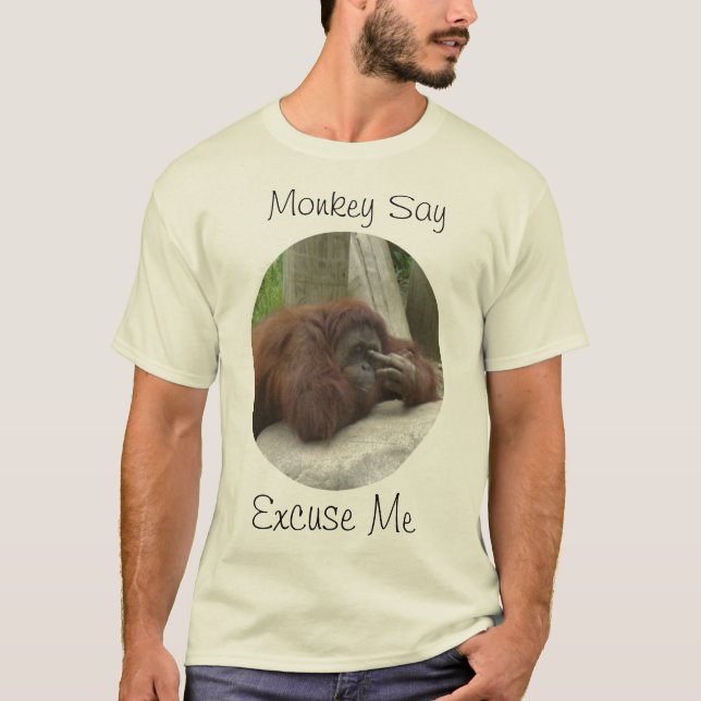 T-shirt Un singe dit Pardon (Devant)