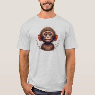 T-shirt Un singe macaque à drôle de tête.