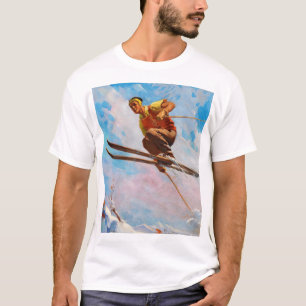 T-shirt Un skieur en chute libre par Endre Hollos