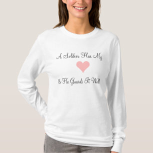 T-shirt Un soldat a mon coeur : Amie d'armée