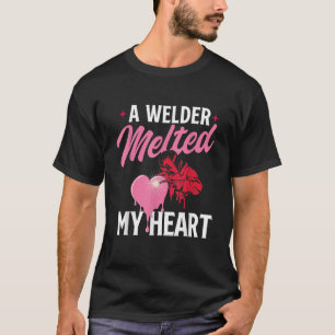 T-shirt Un Soudeur Mélangé Mon Coeur Compétents Fils De Fe