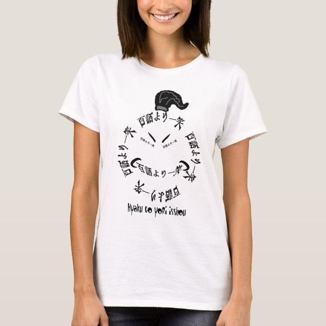 T-shirt Un sourire vaut de le proverbe de Japonais mille (Devant)