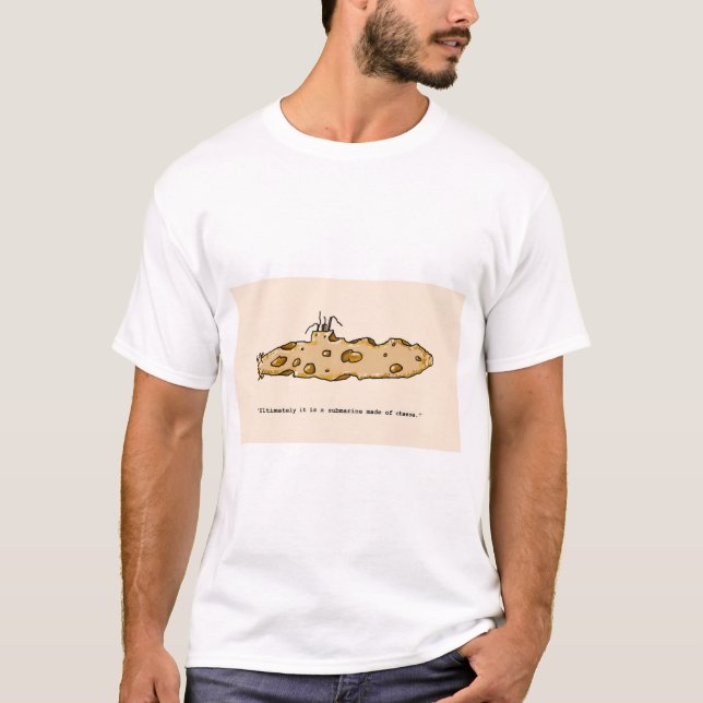 T-shirt un sous-marin fait de fromage (Devant)