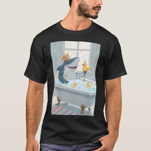 T-shirt Un Spa Royal de Requin Avec Canards en Caoutchouc  (Devant)