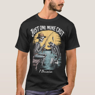 T-shirt Un squelette de pêcheur d'Halloween de plus