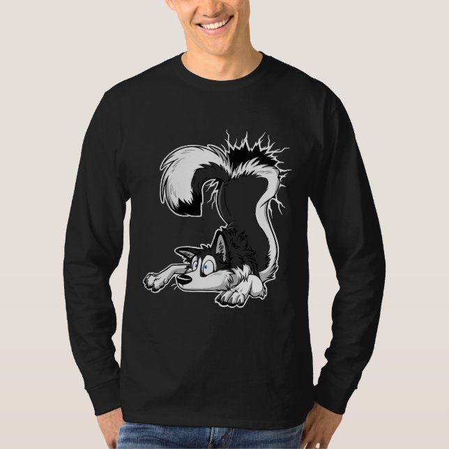 T-shirt Un Stuck Black Husky White présente Active (Devant)