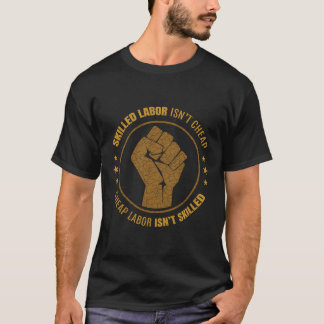 T-shirt Un Syndicat Du Travail Forte La Main-D'Oeuvre Comp