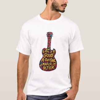 T-shirt un t shirt avec un guitar