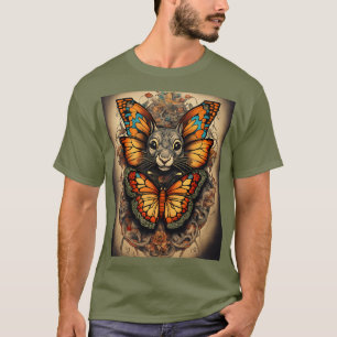 T-shirt Un tatouage de rat papillon symbolisant des T-shir