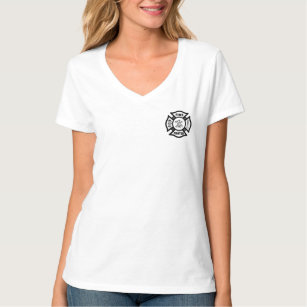 T-shirt Un tatouage femelle de sapeur-pompier