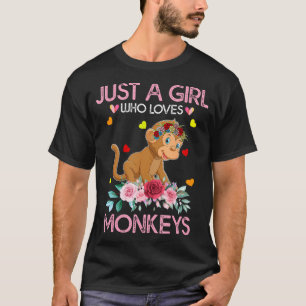 T-shirt Un Teigne De Singe Pour Femmes Enfants Juste Une F